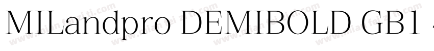 MILandpro DEMIBOLD GB1 4字体转换